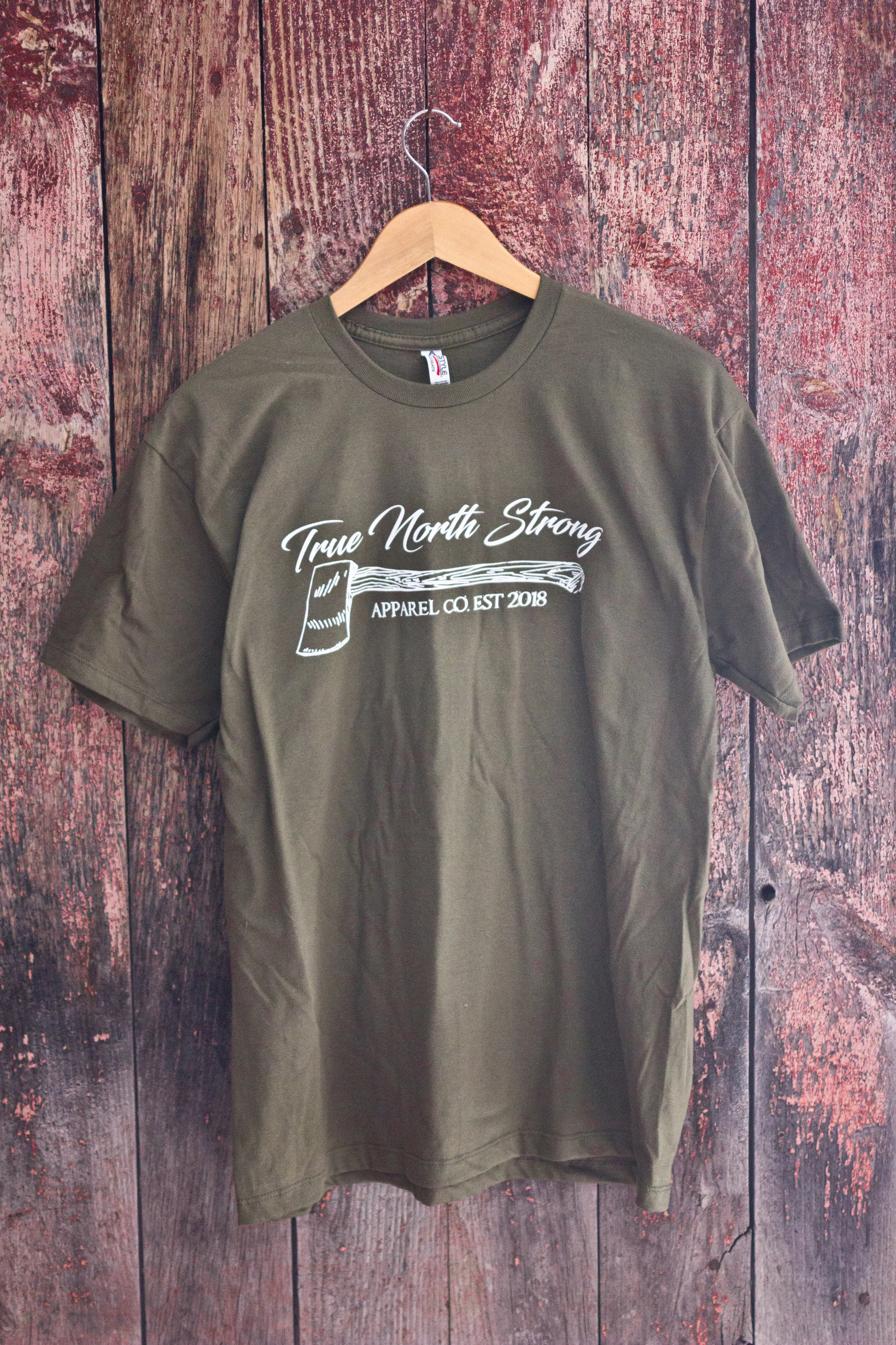 The O G Tee In Green True North Strong Apparel Co Est 2018