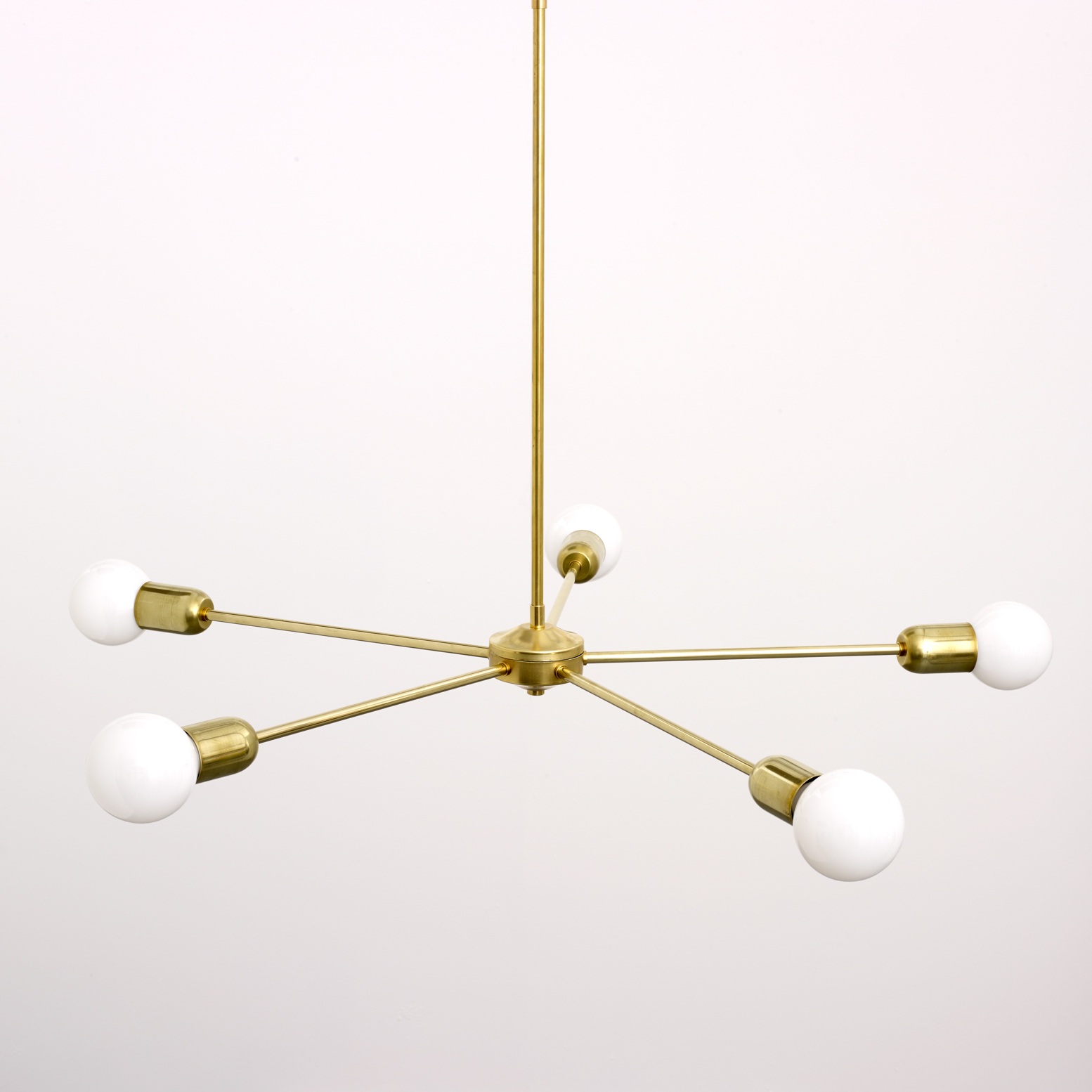 Five Arm Brass Chandelier Spark Bell Custom Brass Lights Pendants Sconces