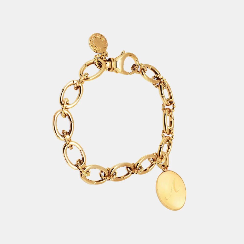 gold charm bracelet