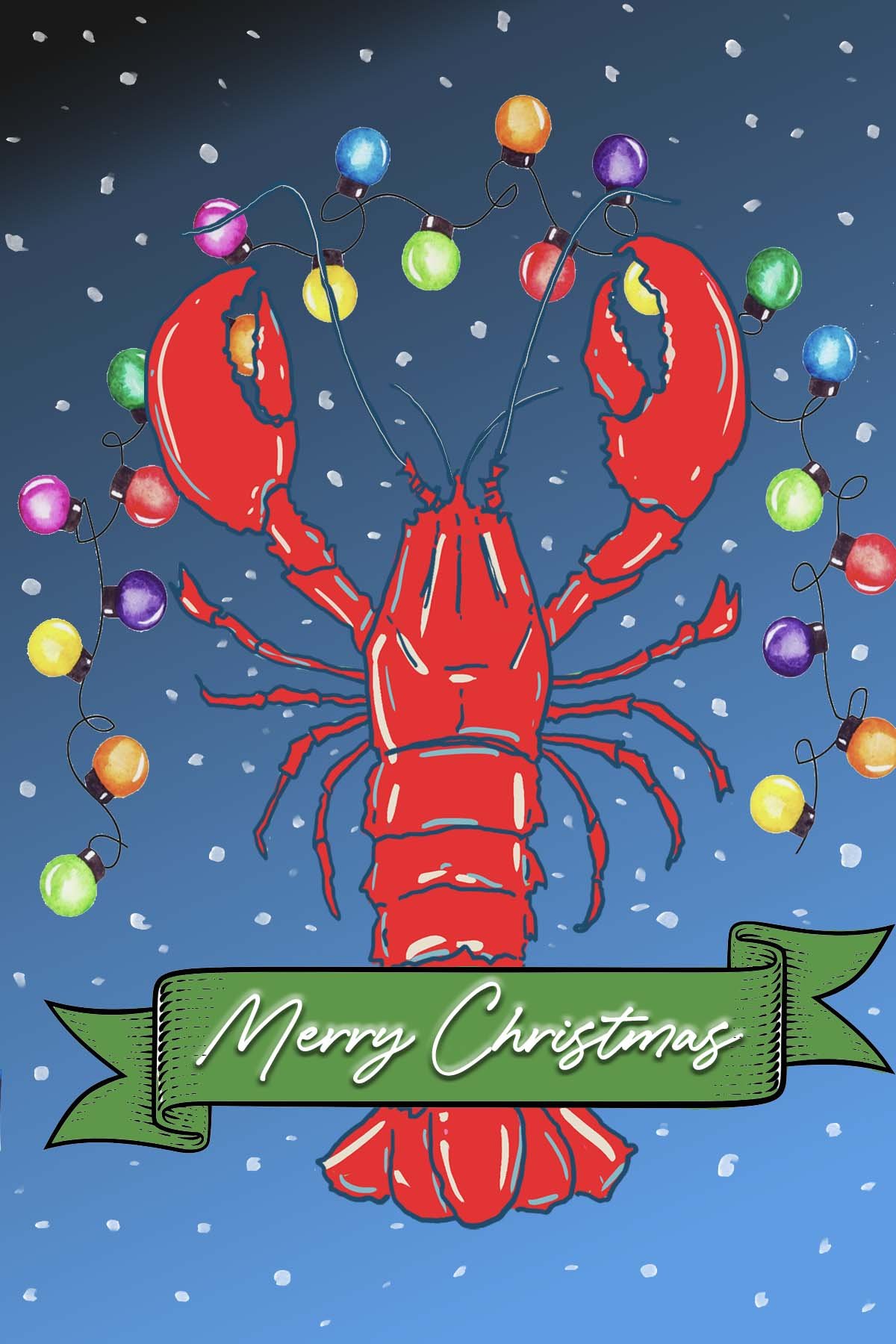 Lobster Christmas Card Vanessa Piche