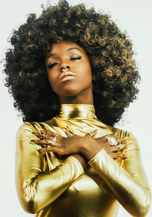 black afro wig costume