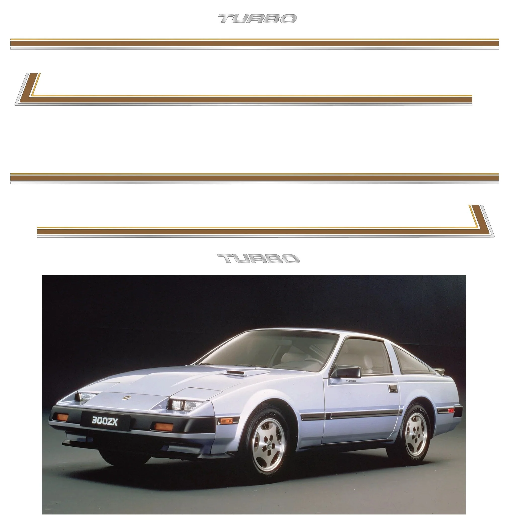 Nissan 300zx Turbo Z31 Side Livery Stripes for 84-89 Nissan