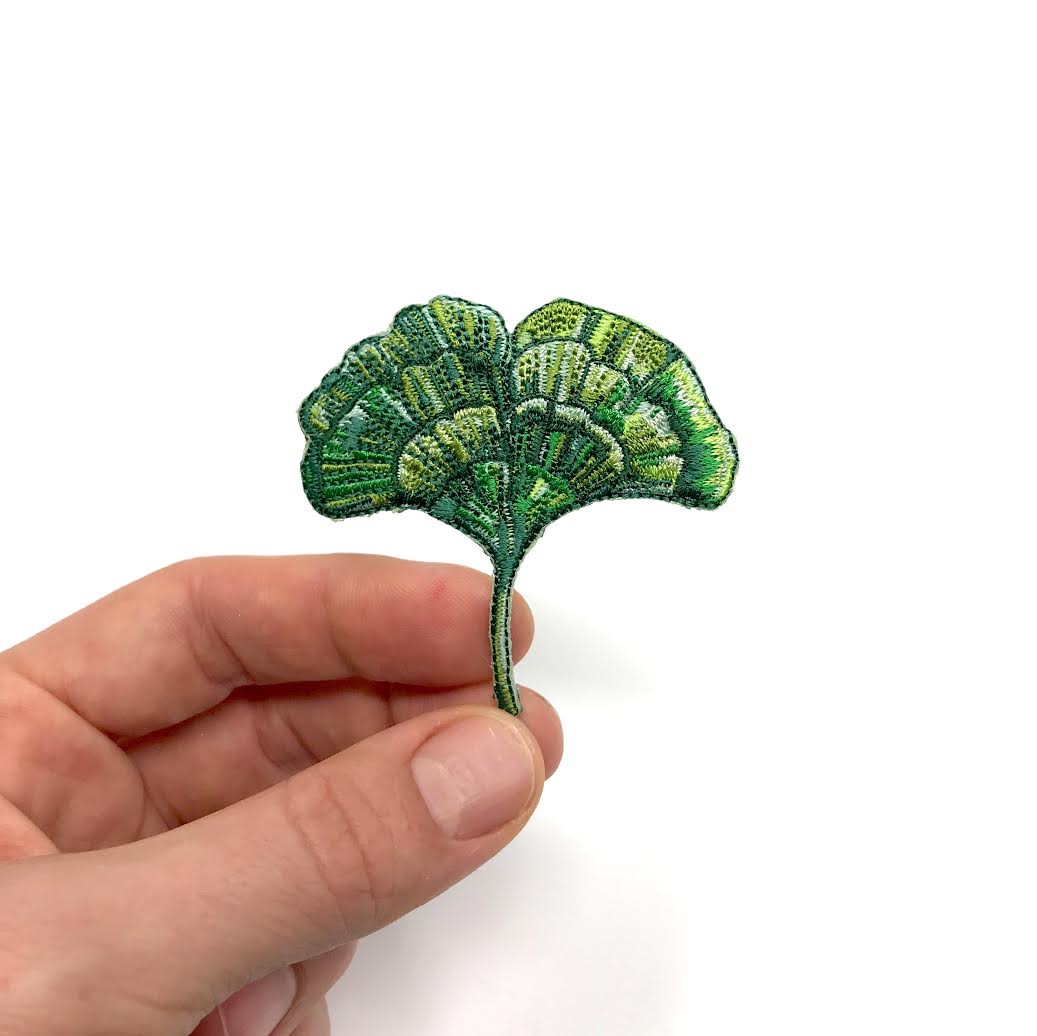 Ginkgo Embroidery Patches Can Be Ironed Or Sewn - Temu