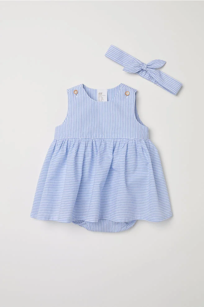 baby dress with hair band