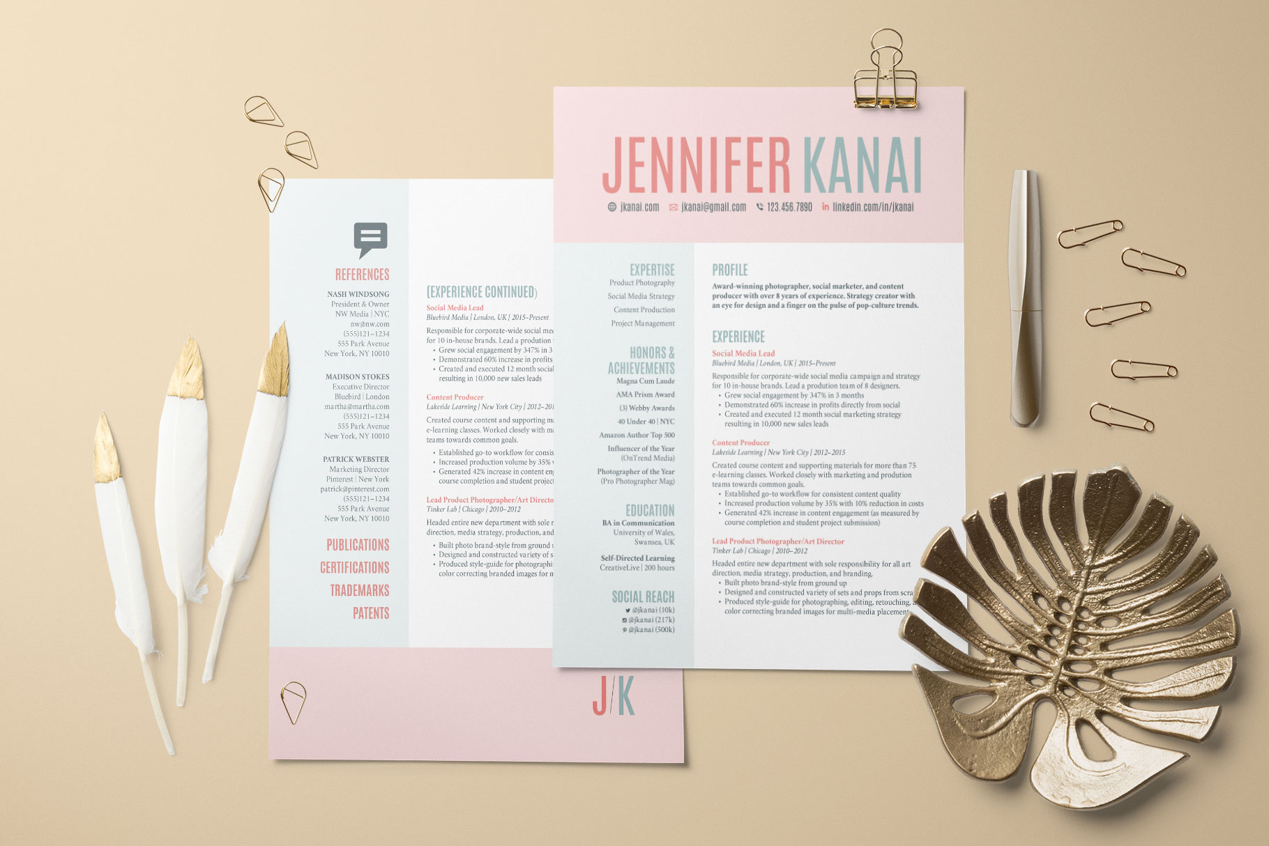Resume And Cover Letter Template Khara Plicanic