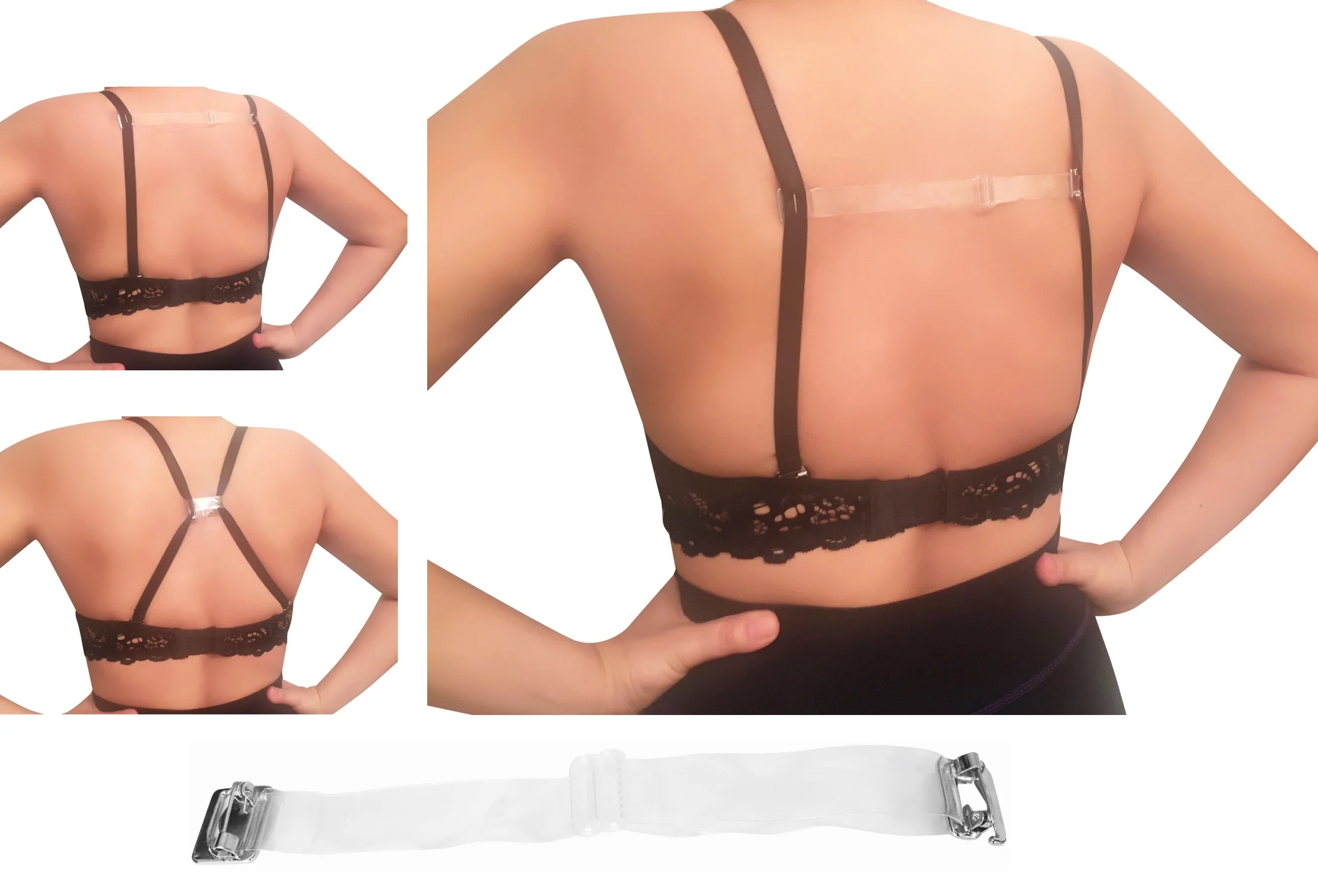 Специальные прозрачные бретели-удлинители купить со скидкой в секс шопе  Женское белье, одежда  Бюстгалтеры