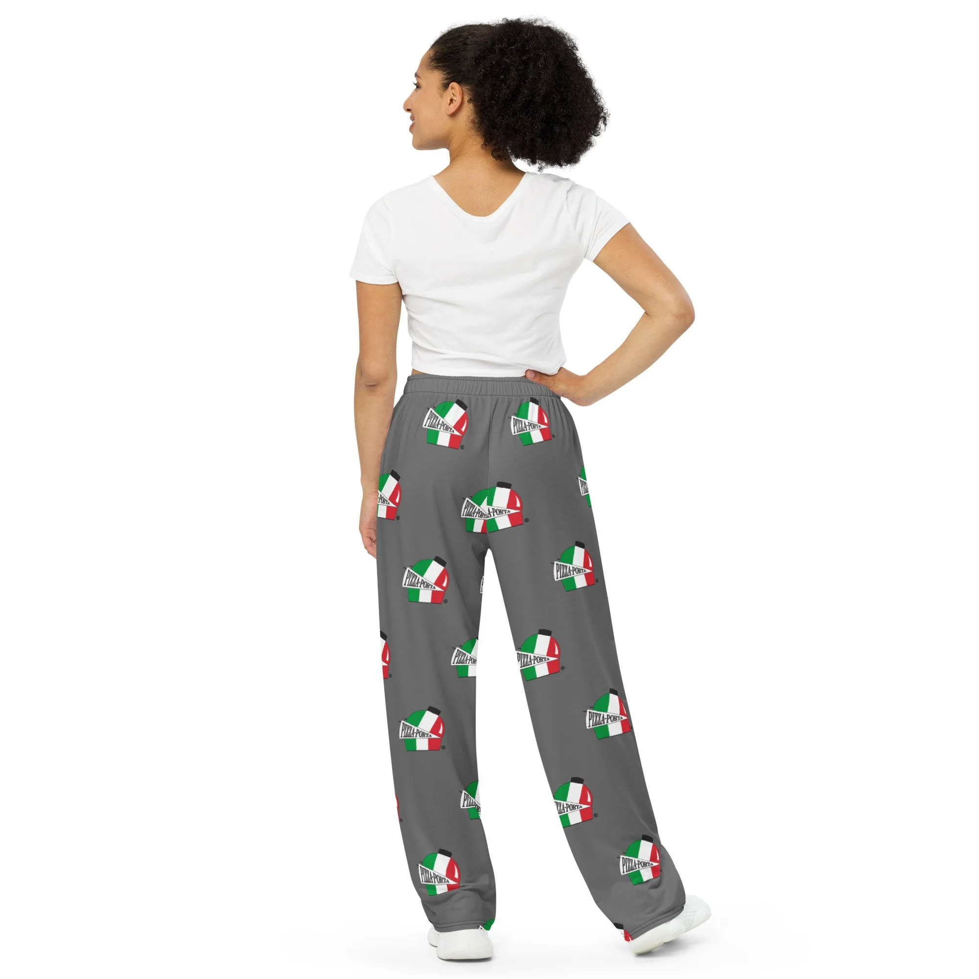 All-Over Print Unisex Wide-Leg Pants - L — Pizza-Porta