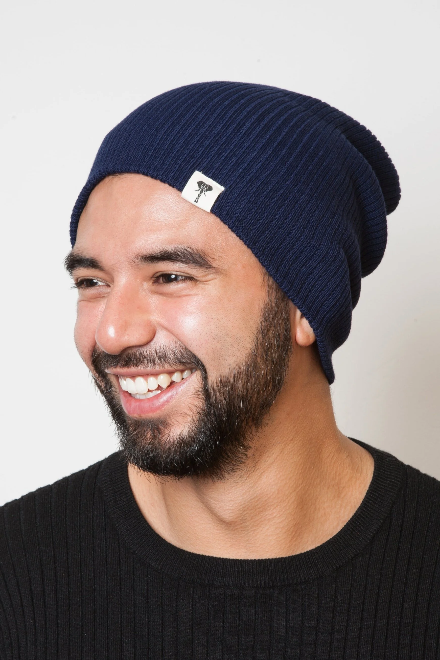 navy blue beanie hat