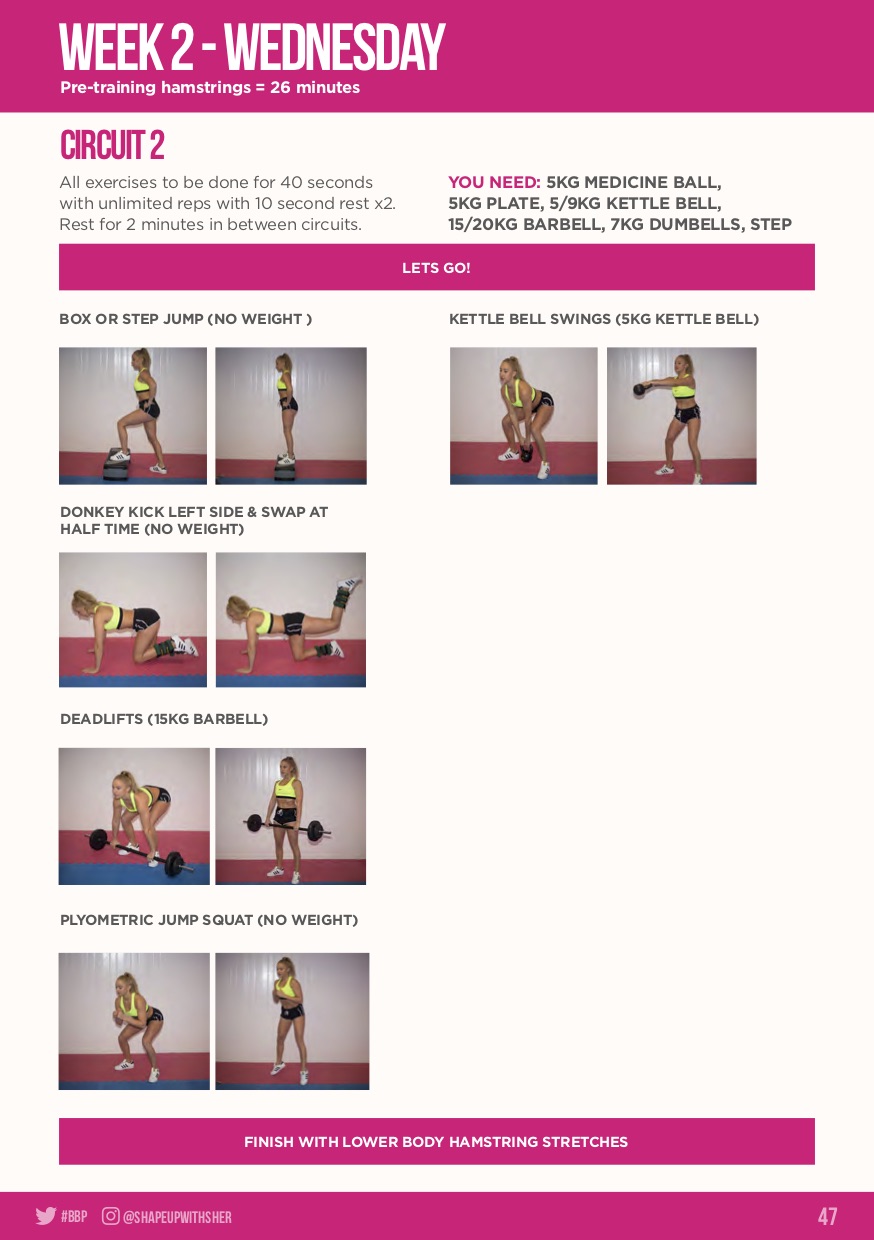 The 6 Week Bubble Butt Home Programme Shape Up With Sher
