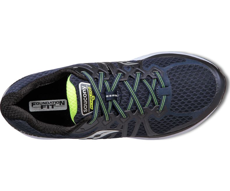 Saucony Echelon 6 Navy | Citron S20385-1 — Route 5 Boots \u0026 Shoes
