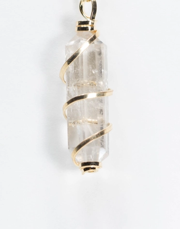 Swirl Quartz Double Terminated Pendant 