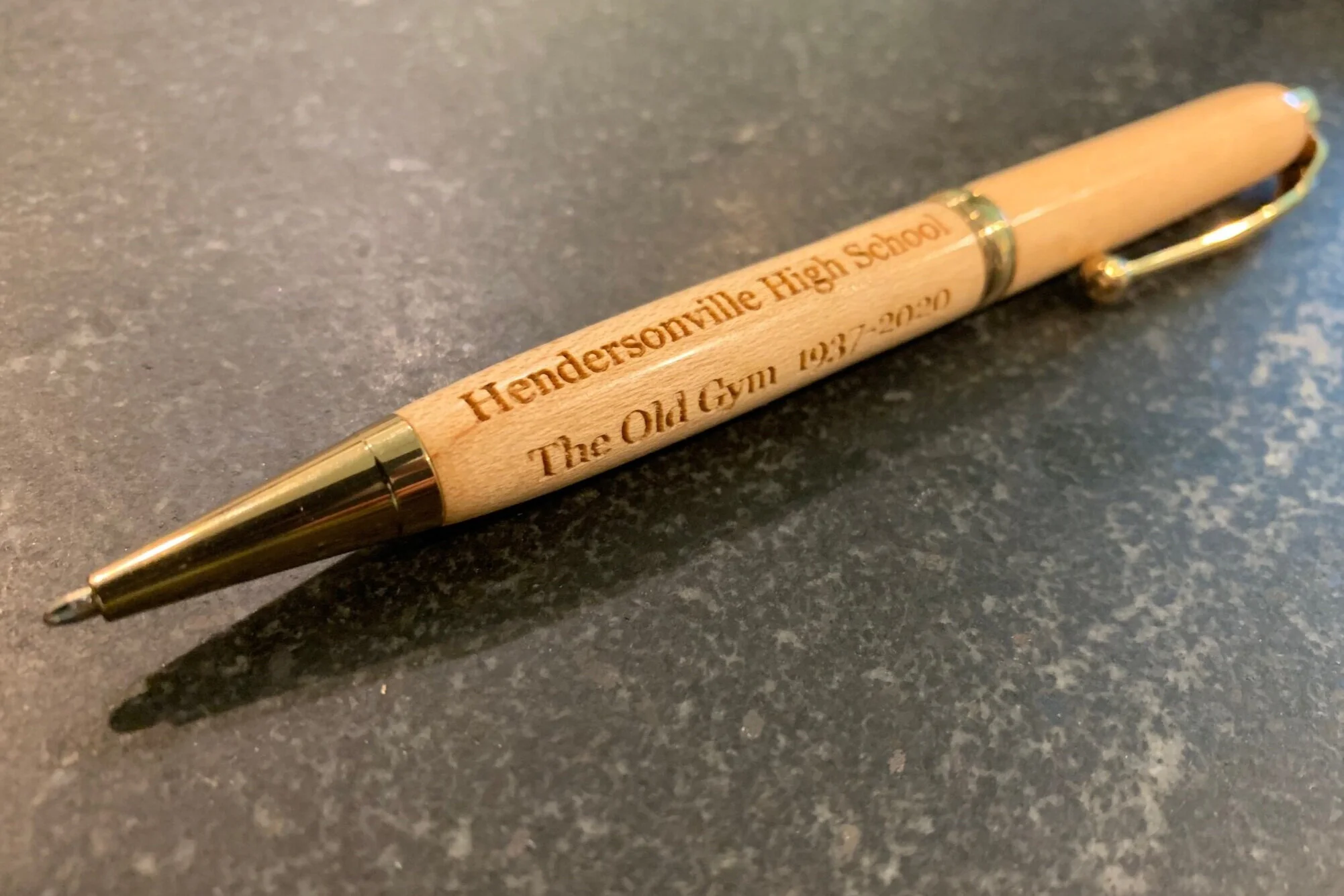 Ballpoint Pen crafted from Gym Floor HHSAA