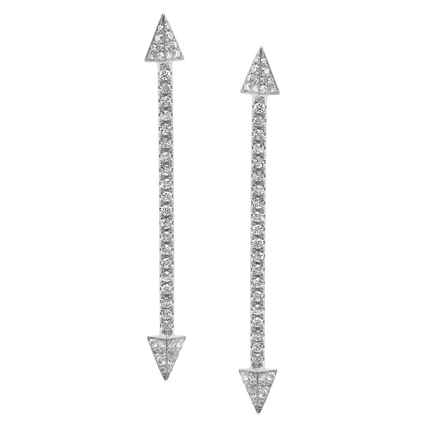 long post stud earrings
