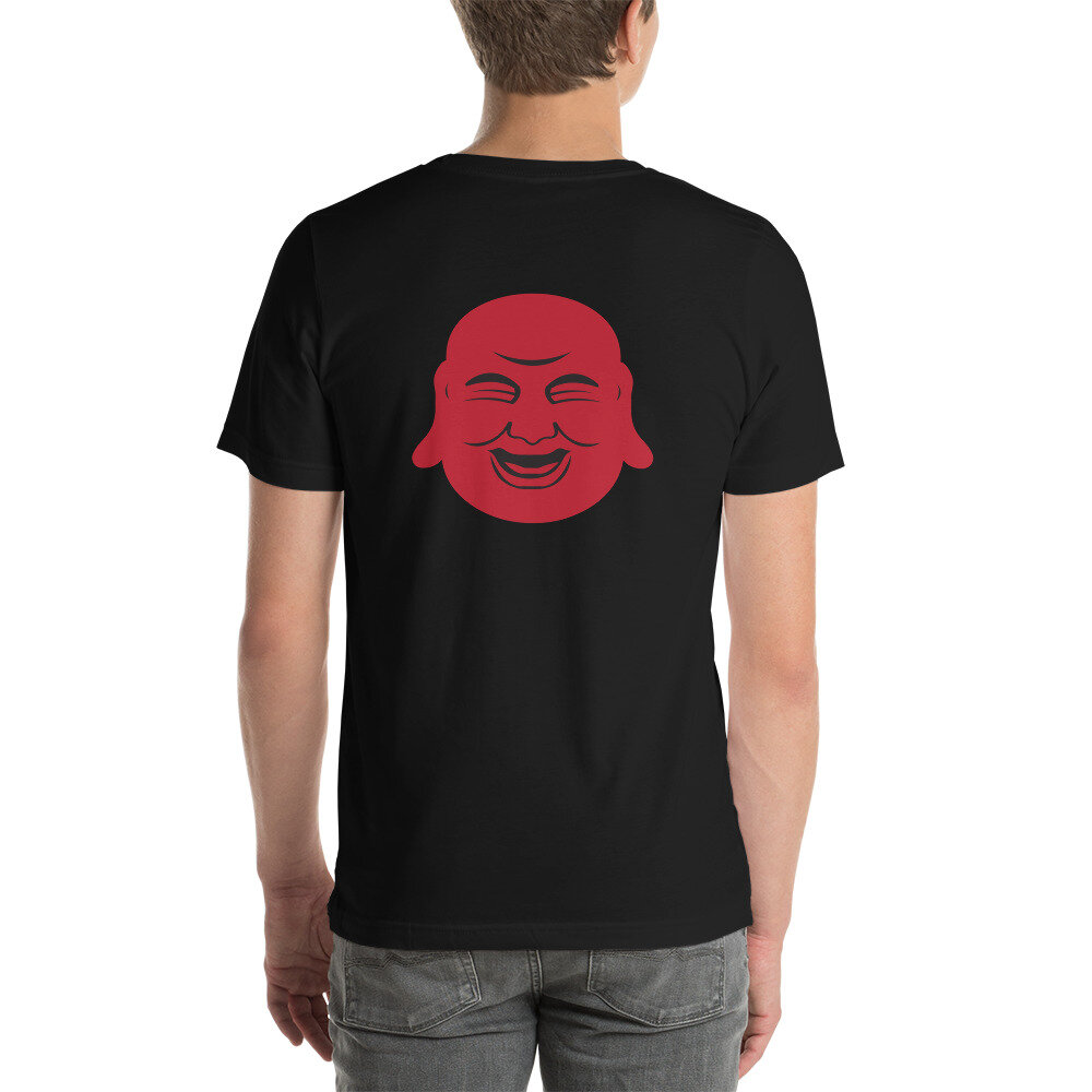 bekvemmelighed spændende udlejeren Front & Back Buddha Logo Tee — Laughing Buddha Comedy