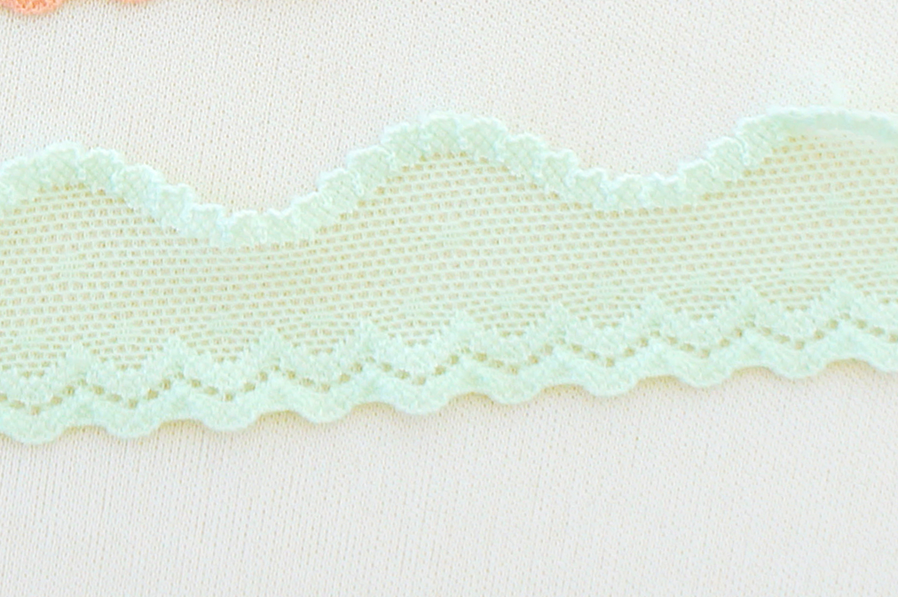 One Inch White Stretch Scalloped Lace Trim - Bra-Makers Supply