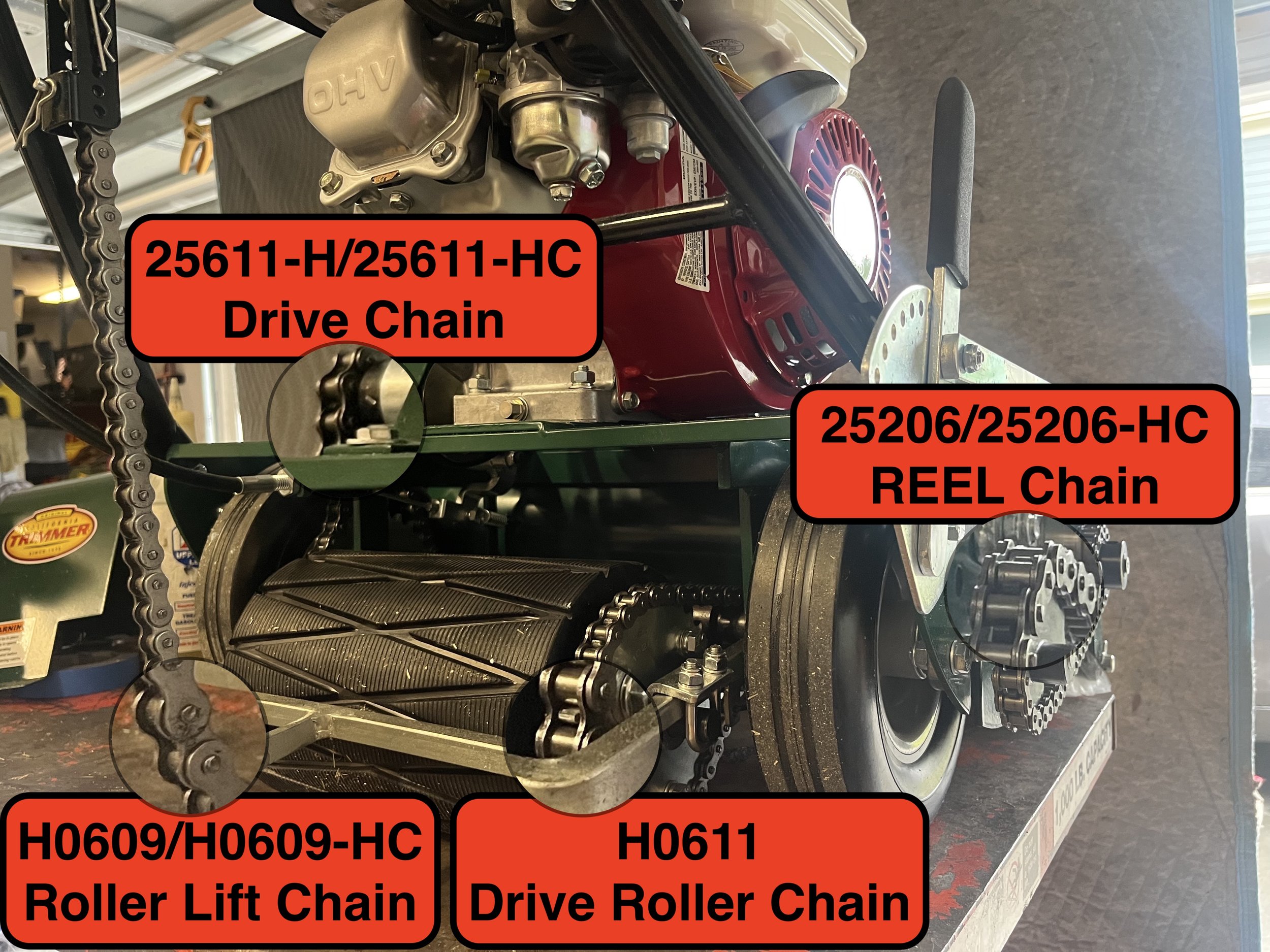 Replacement Chains (Master Link Included) — Triangle REEL Mowers