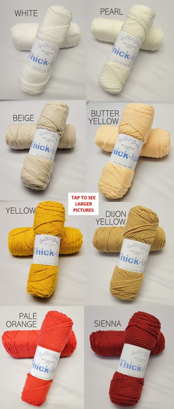 100% ACRYLIC YARN - THICK-ISH - BEING DISCONTINUED —  - Yarns,  Patterns and Accessories