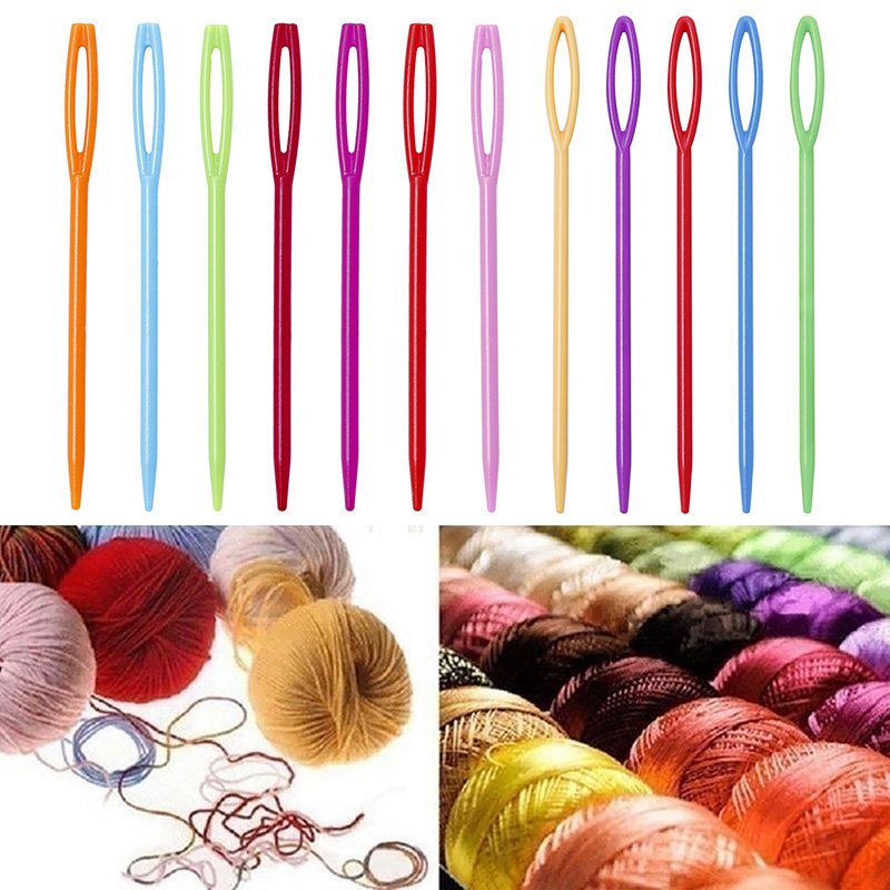 Loom Hook Set Colorful Knitting Loom Hook Large-Eye Sewing Needles Knitting  Stitch Markers Yarn Stitch Holders