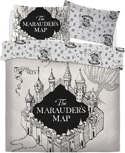 Official Harry Potter Marauders Map Reversible Duvet Cover With