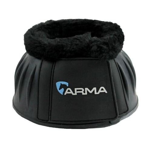 Fleece Trim Rubber Over Reach Boots Full/Large Size Black. 