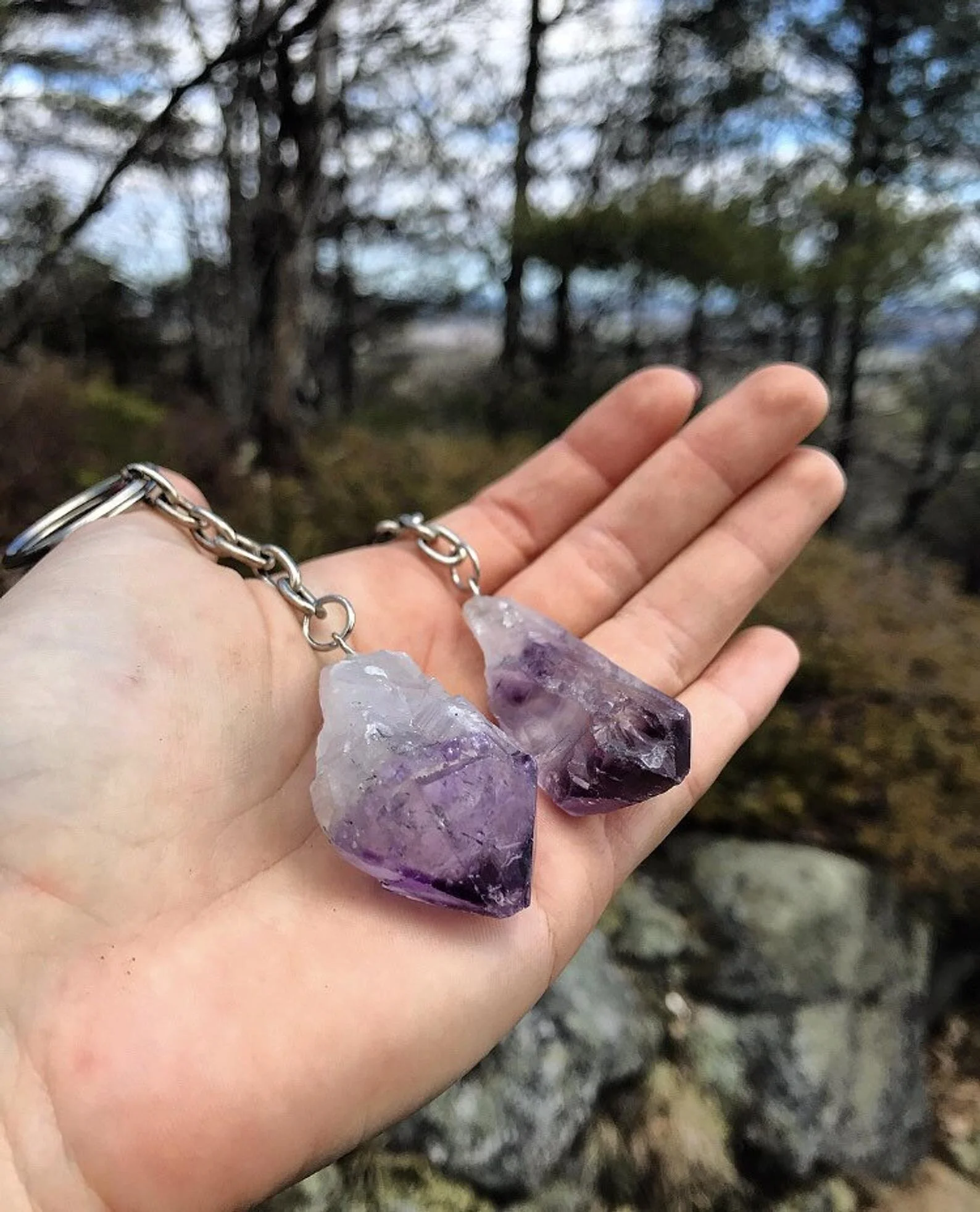 Amethyst keychain deals