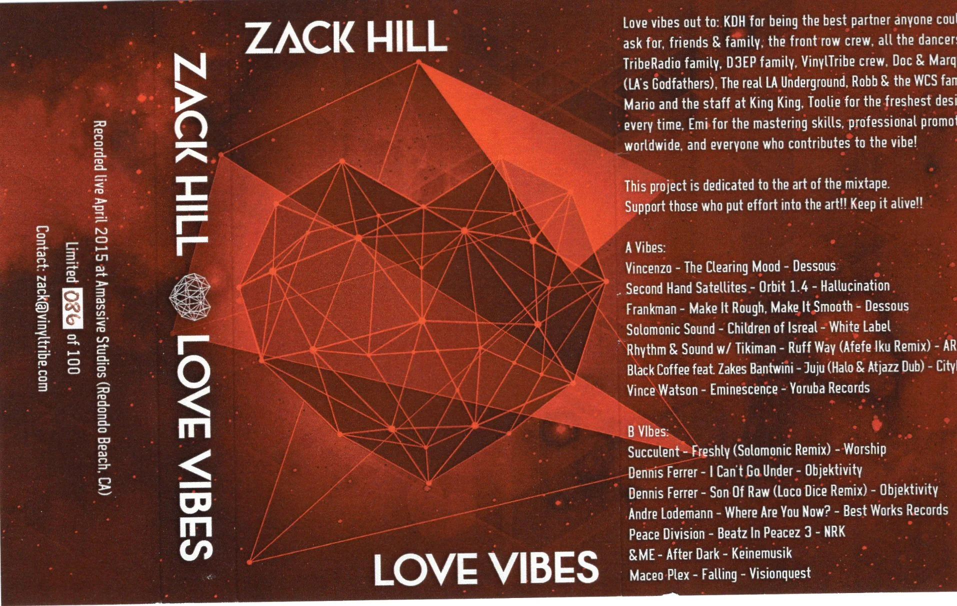 Zack Hill Love Vibes Pure Acid Mixtapes