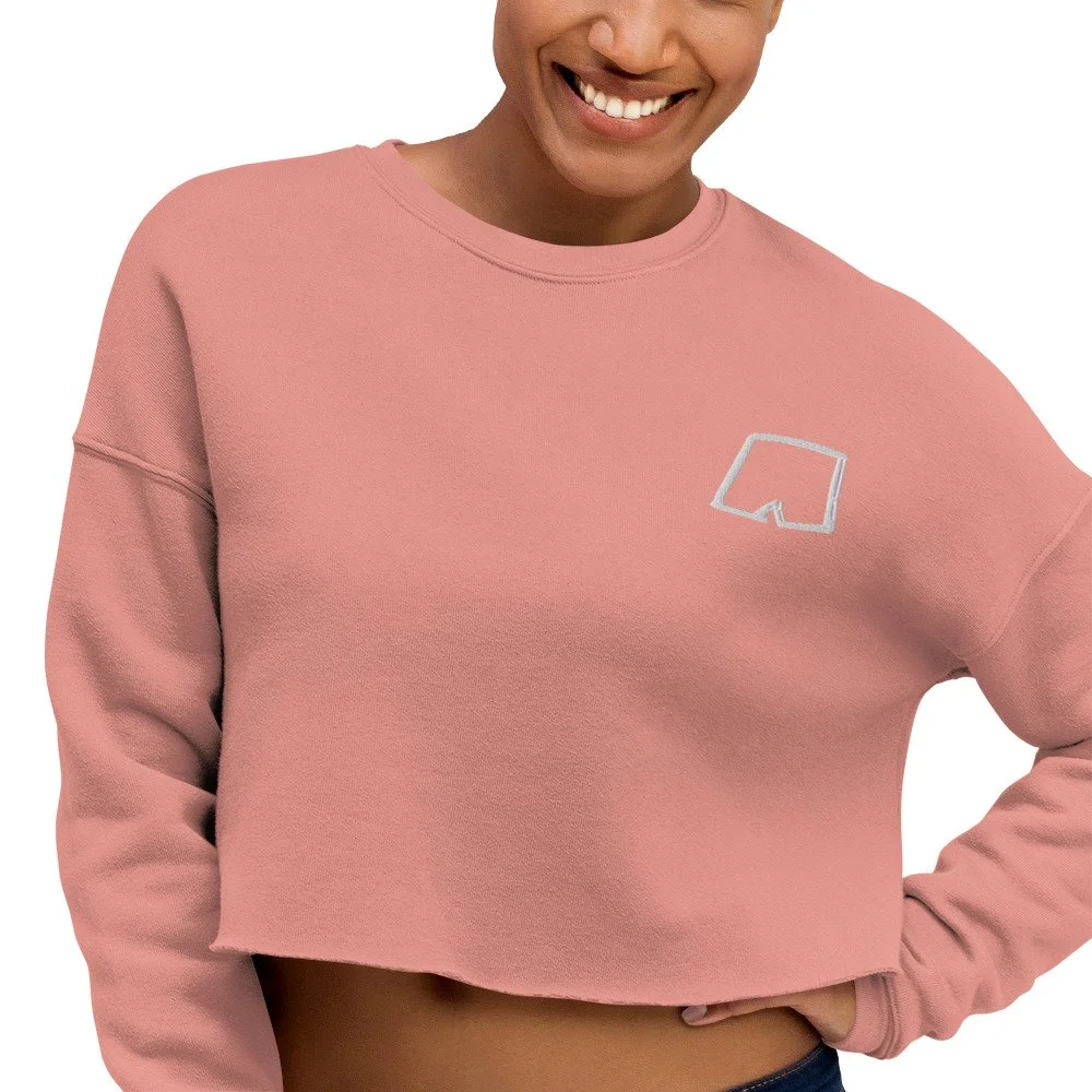 Crop Sweatshirt w Embroidered Logo Fat Pants Brewing Co