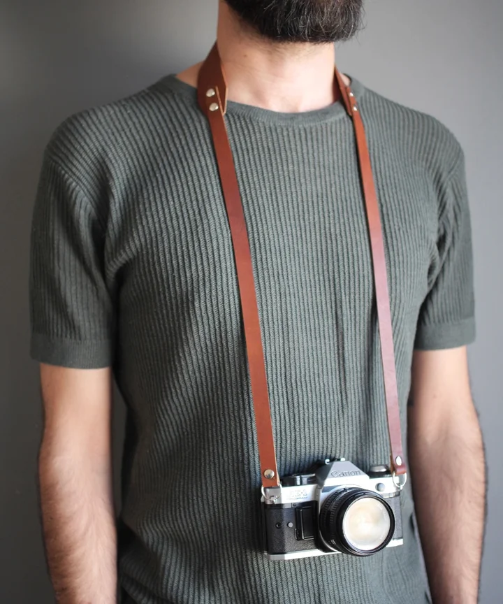 leather camera sling