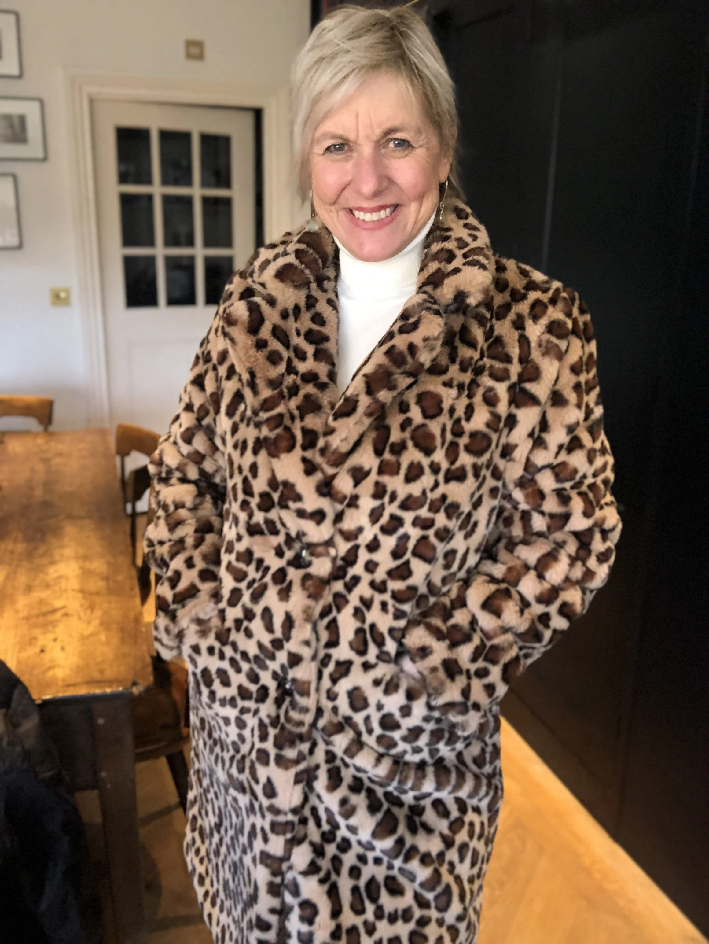 Faux Fur Leopard Coat — Moochimoo