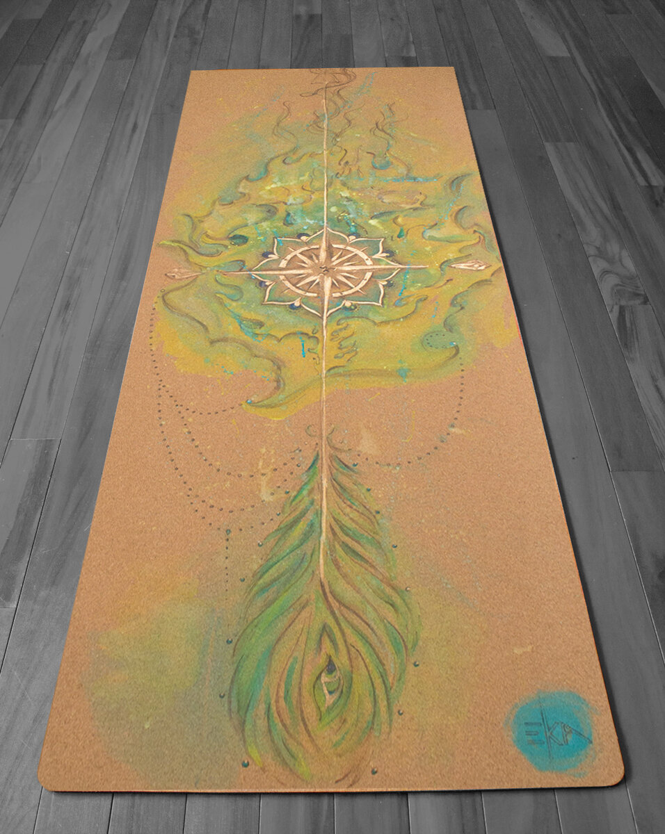 Ilastrate Hand Painted Yoga Mats By Ilastrate True North Hand