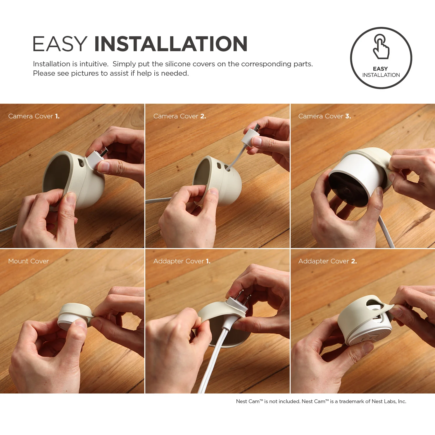 Full Packaging ELAGO Nest Cam Cover Dark Brown