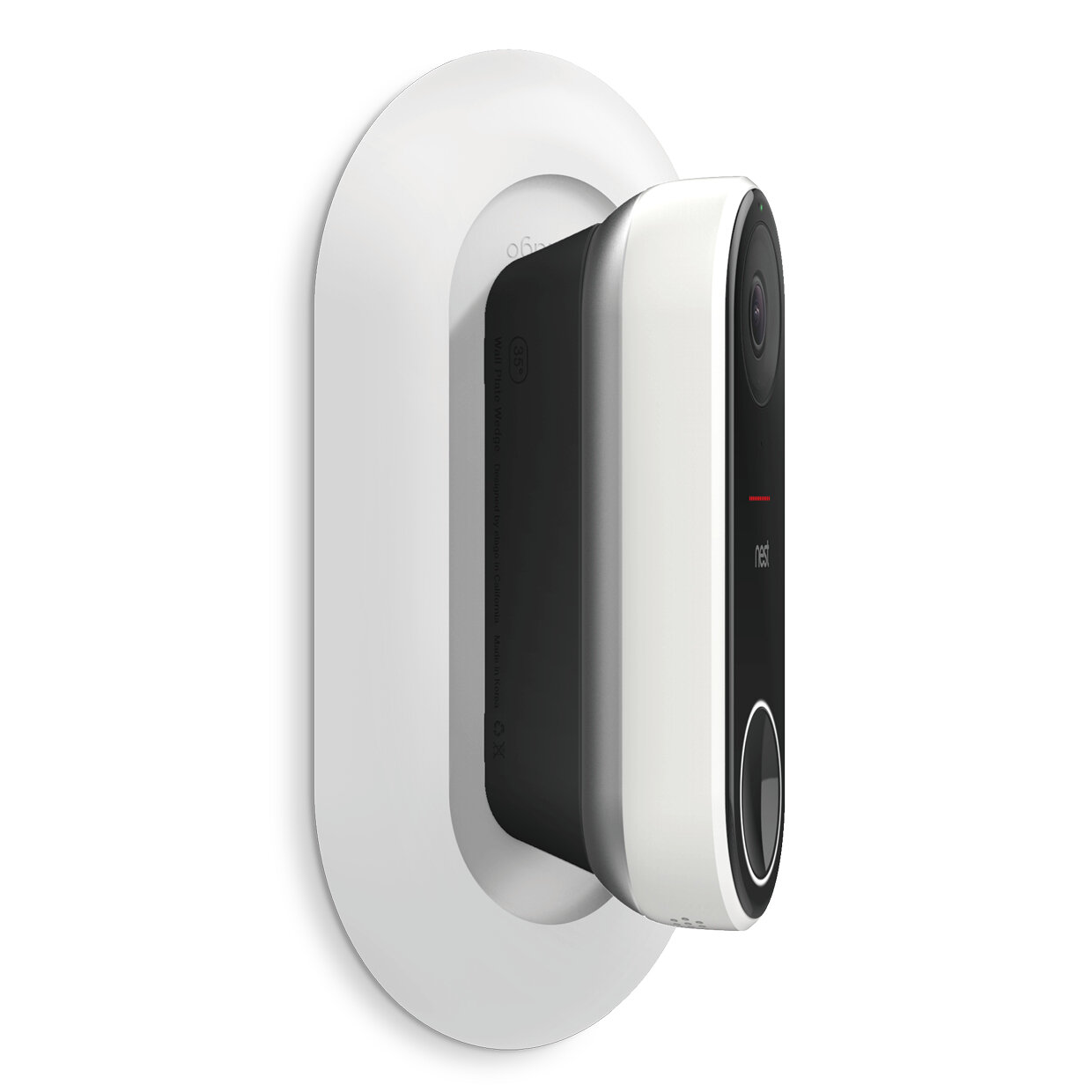 Nest Hello Wall Plate With 35 Degree Angle Wedge White Elago