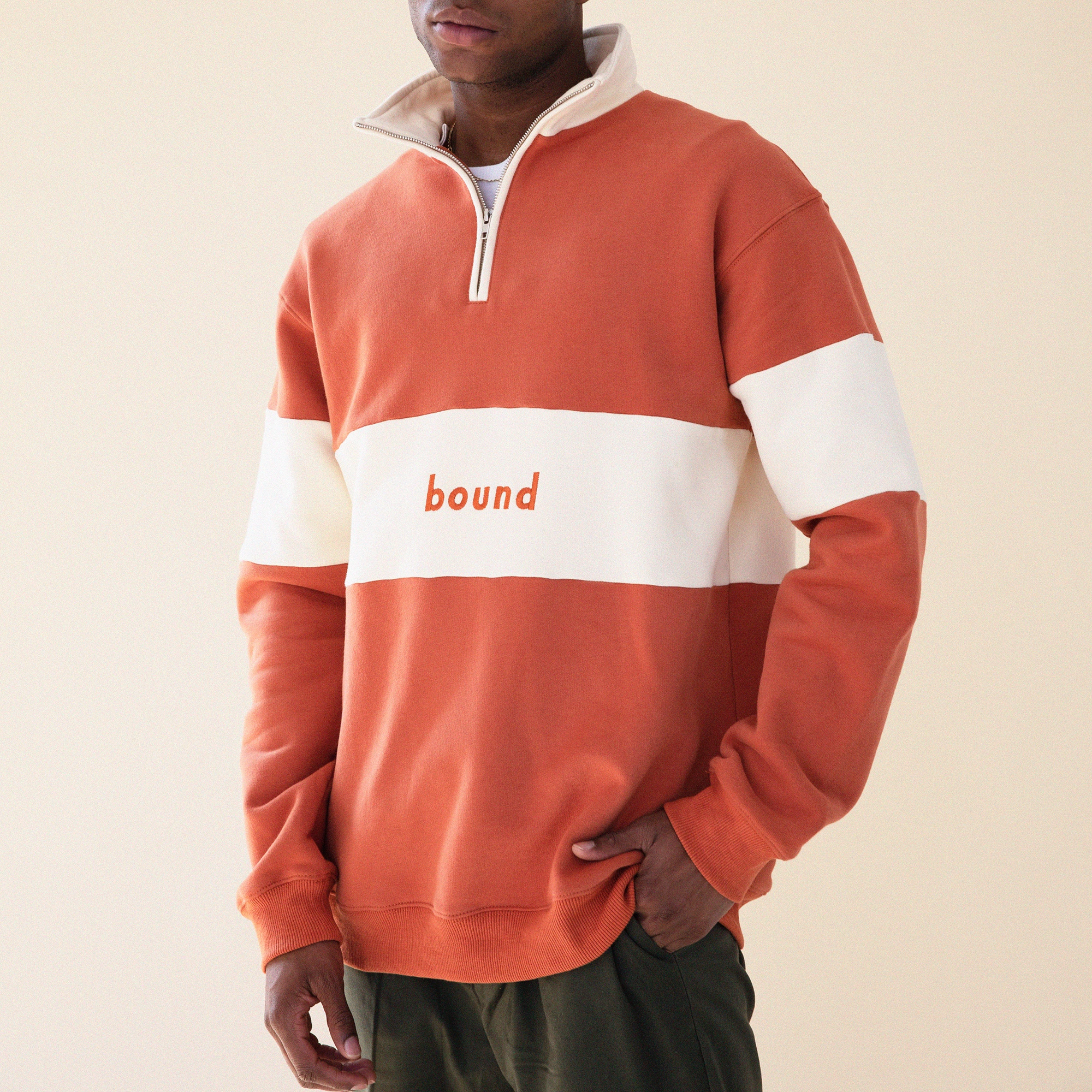 quater zip sweatshirt