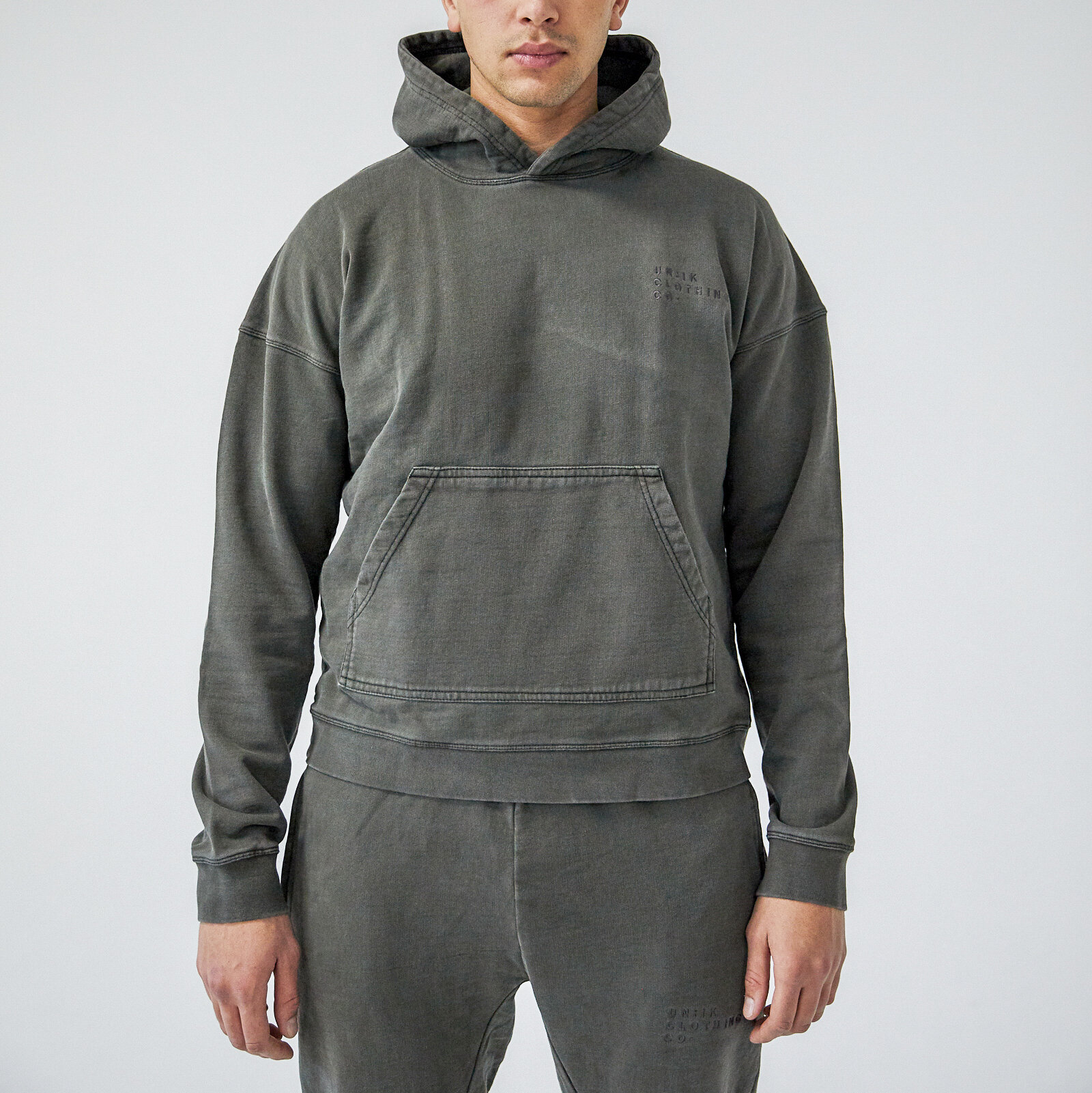 washed grey hoodie