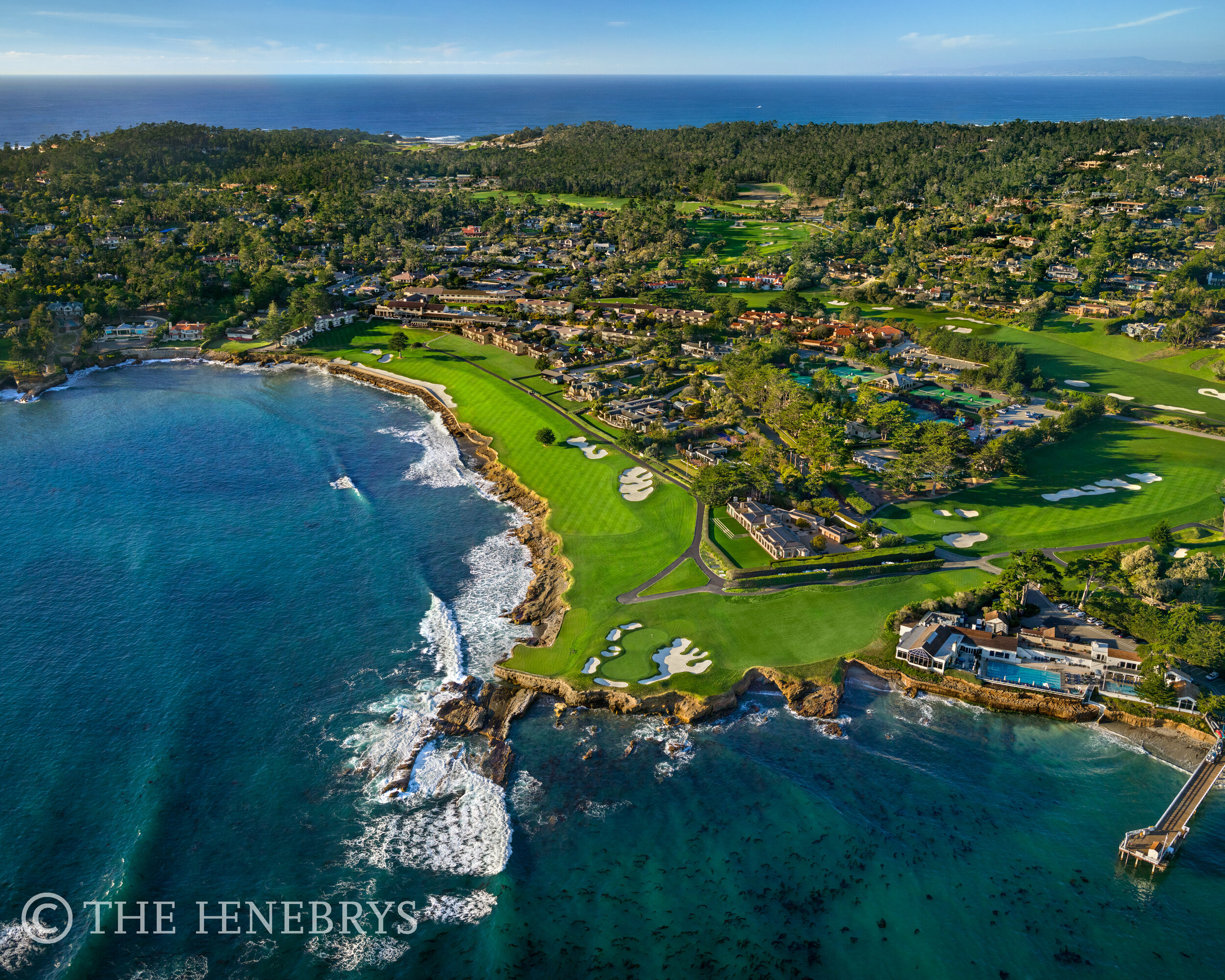 Kamp Bevise drøm Pebble Beach Golf Links® Holes 17 & 18, “Welcome Home” Aerial Photo