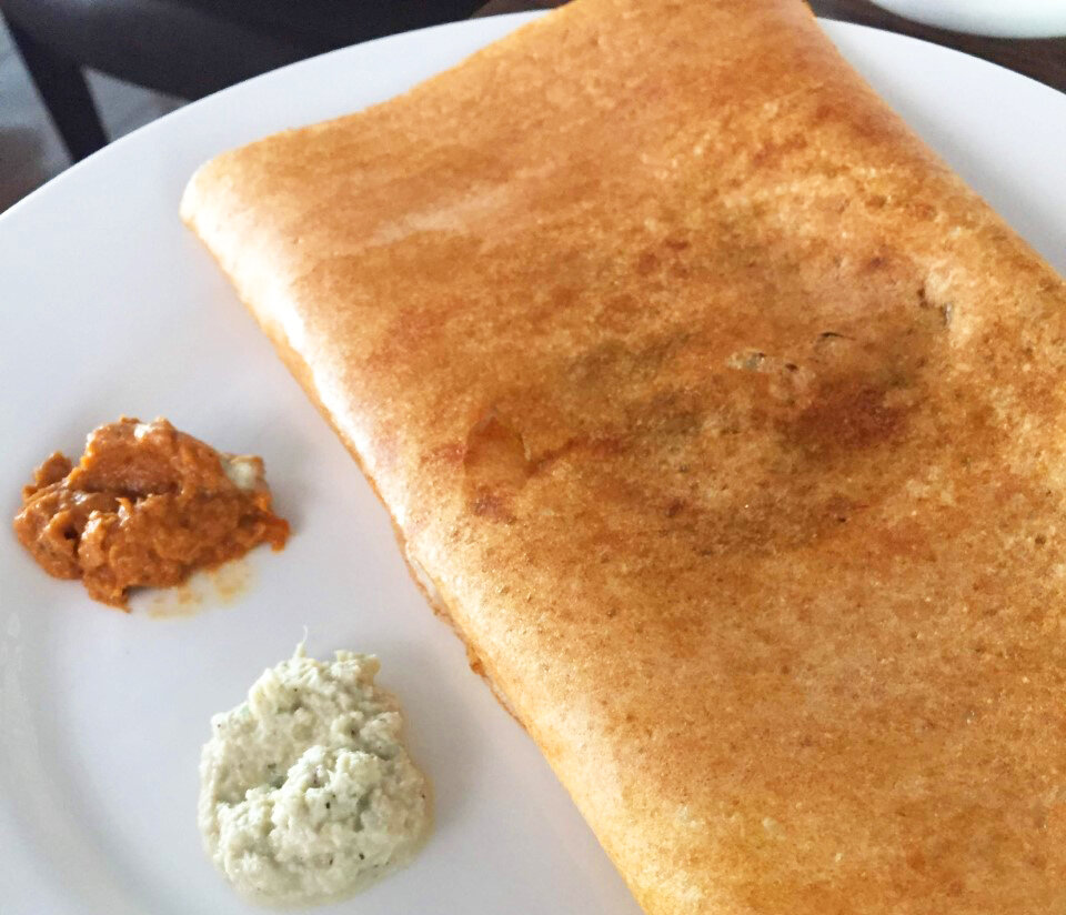 一个完美的masala dosa