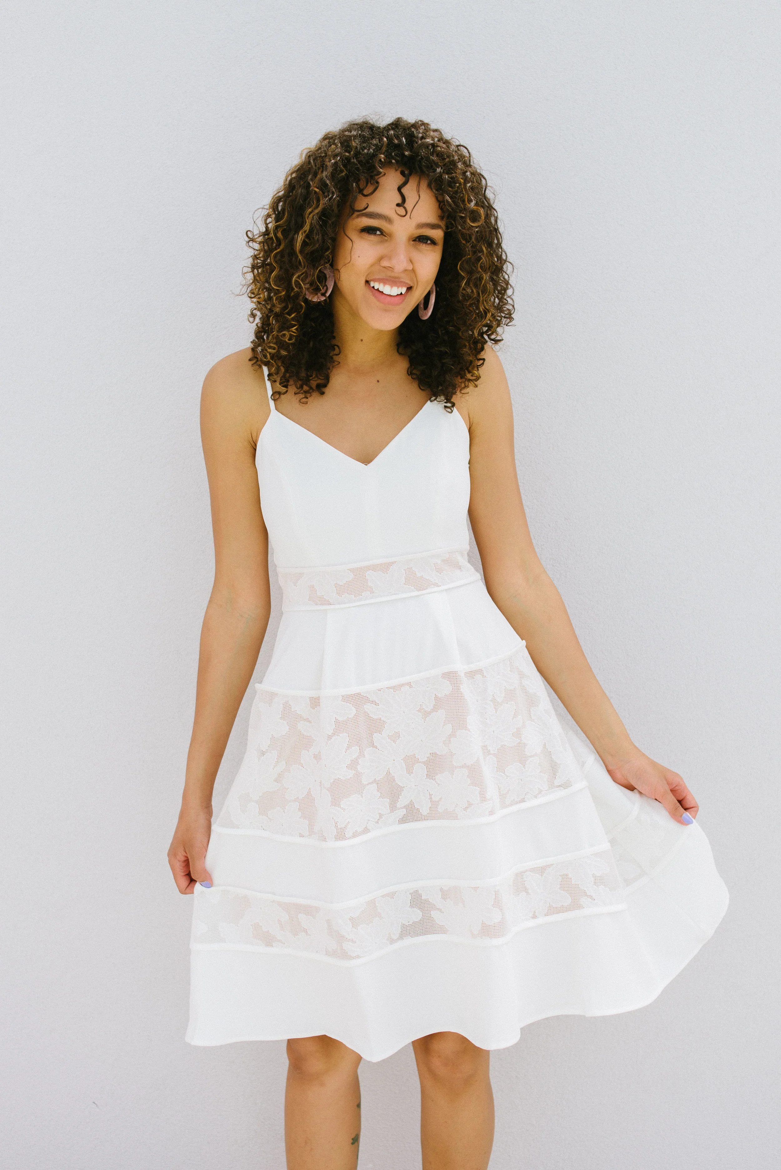 white dress princess FBZ Rosette Tween YGroup_3397 Your specially sewn dresses Clothing: Midi Dresses: 'Dolly' Size:AU 14 | L