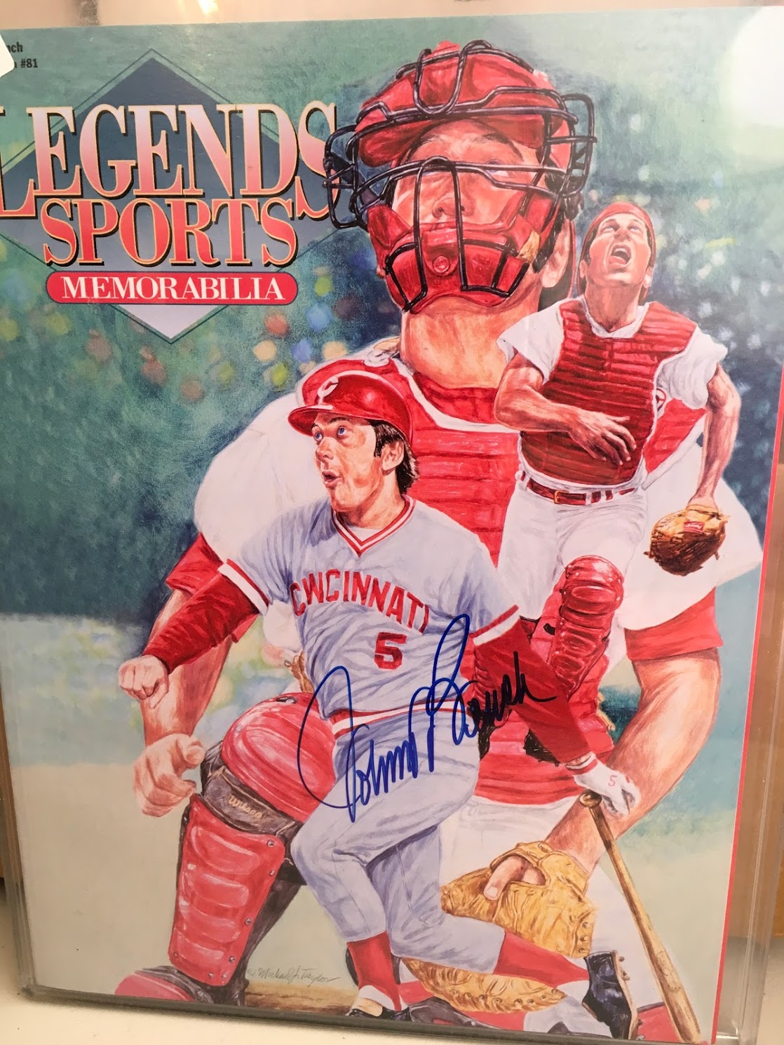 Johnny Bench Autographed Legend Sports Magazine On The Ball Sports