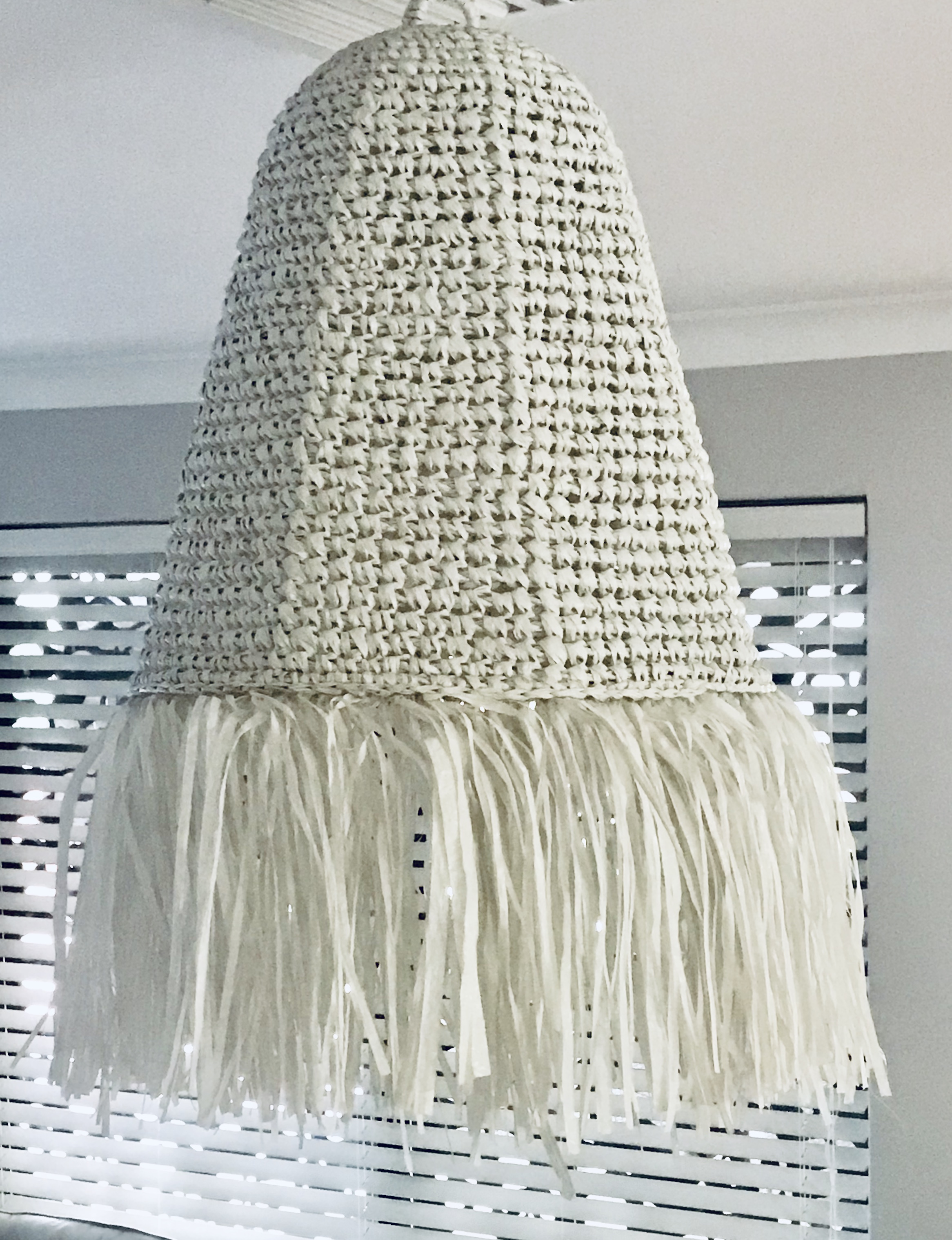 white plastic light shade