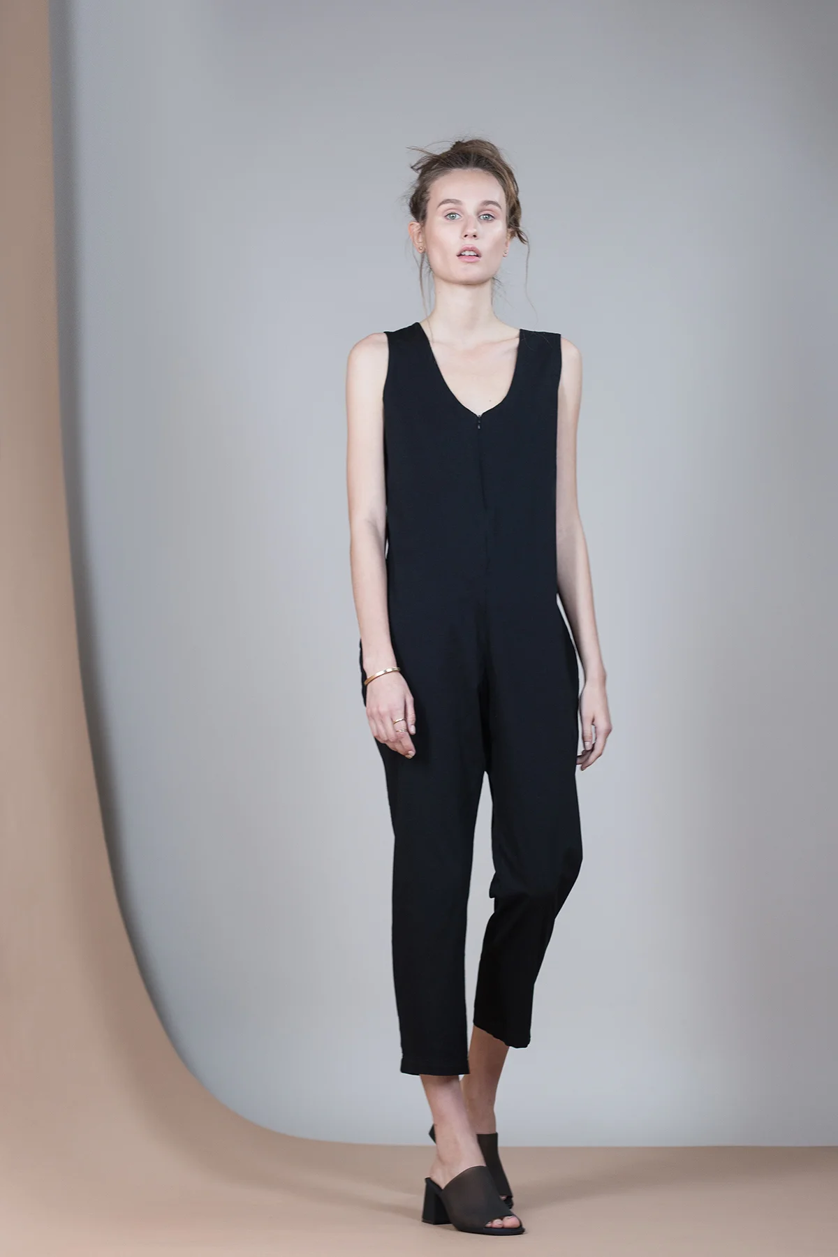 slim black jumpsuit