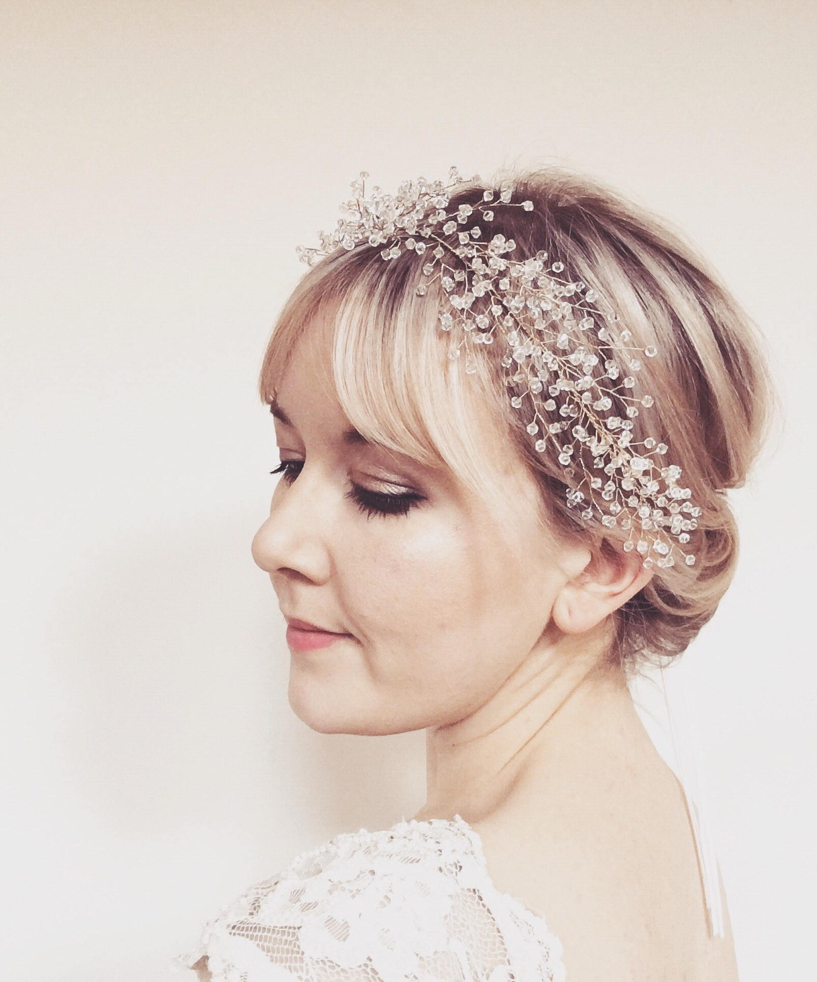 bridal wreath headpiece
