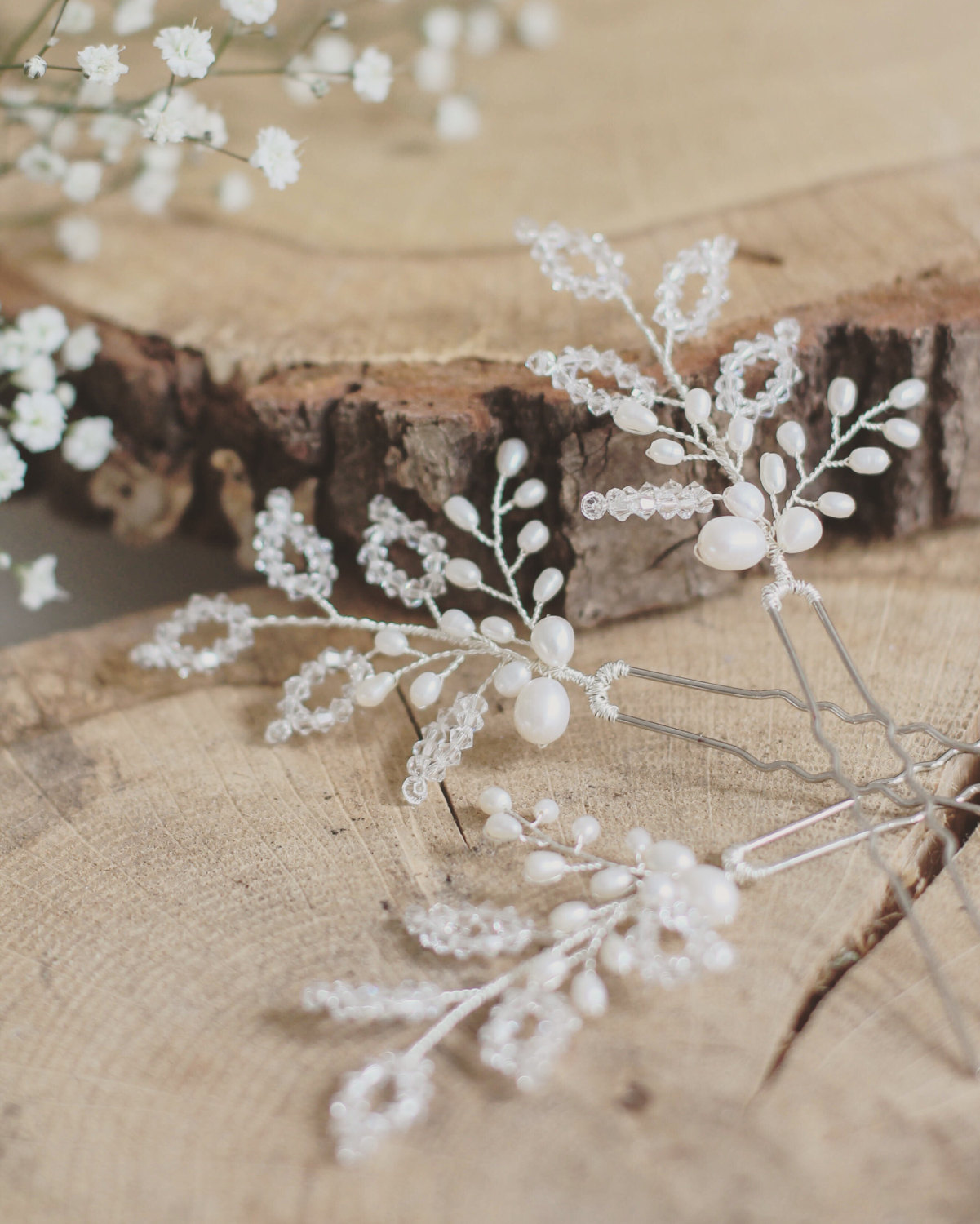 Bridal Hair Pins Bridesmaid Hair Pins Set Of 3 Hair Pins