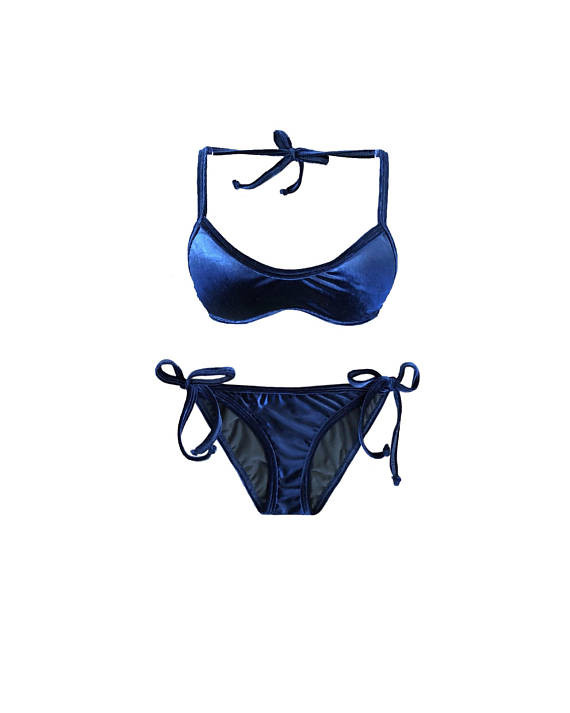 navy blue bikini set
