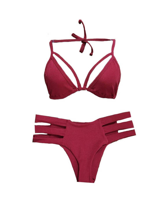 fuschia bikini top