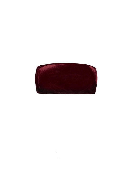 burgundy velvet bikini