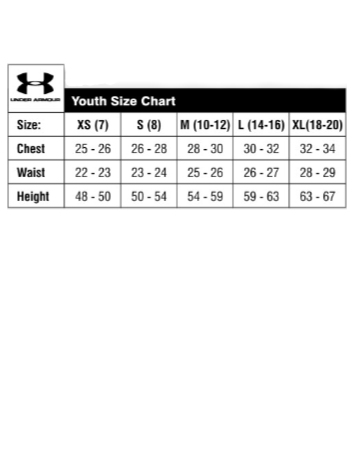Under Armour Youth Size Chart