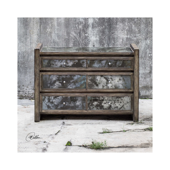 Antique Mirrored Accent Chest A Charmed Life Designs