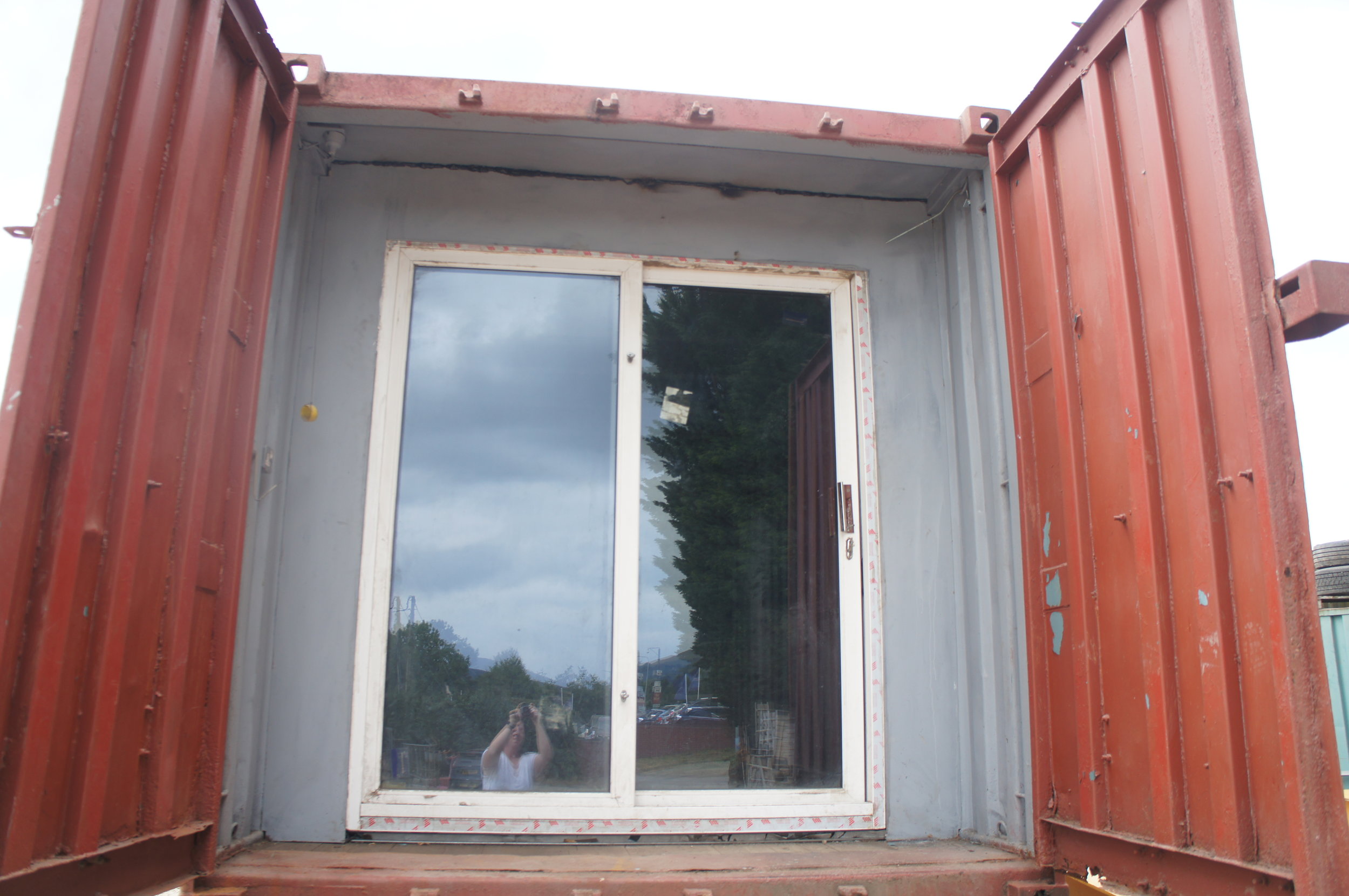 Sold 20 X8 Steel Storage Container With Upvc Door And Eletcrics