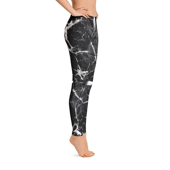 black and white workout leggings