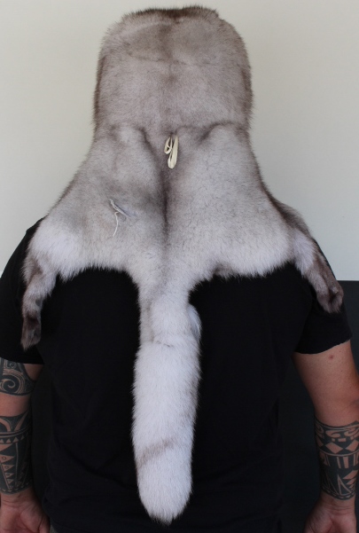 blue fox fur hat